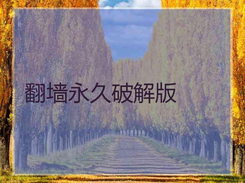 翻墙永久破解版