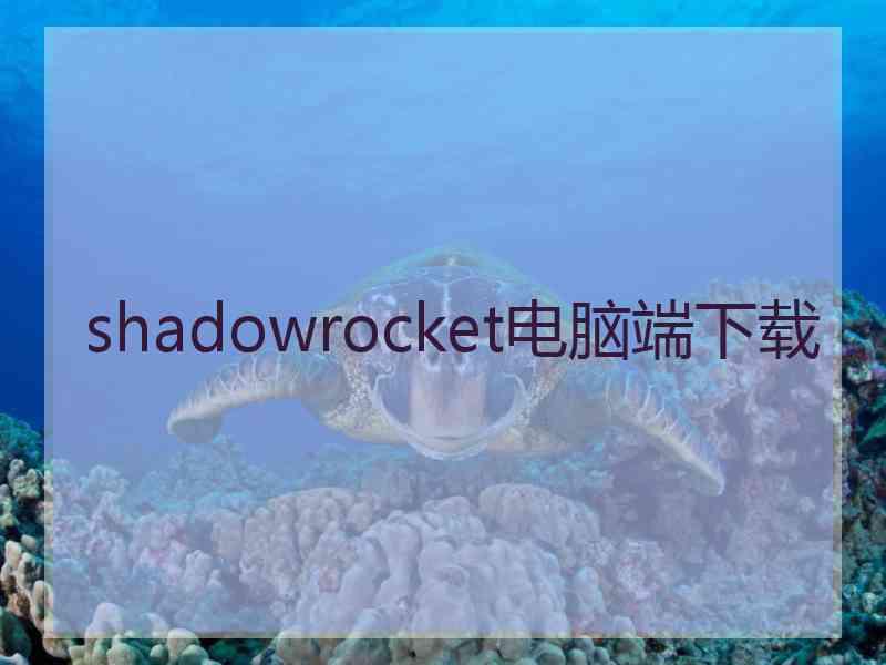 shadowrocket电脑端下载