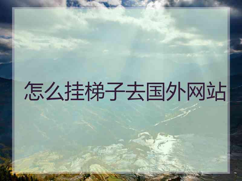 怎么挂梯子去国外网站