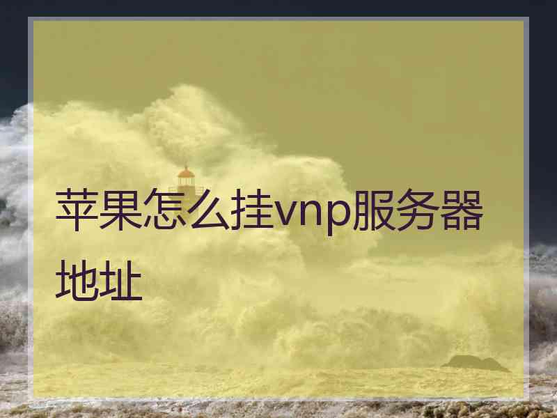 苹果怎么挂vnp服务器地址