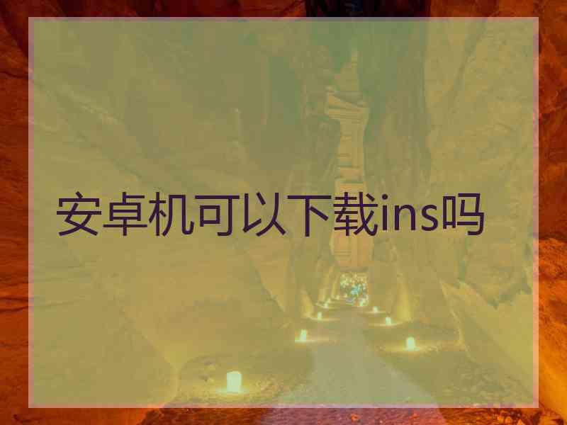 安卓机可以下载ins吗