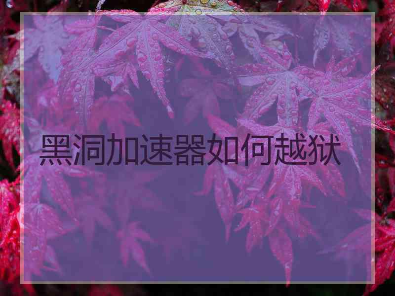 黑洞加速器如何越狱