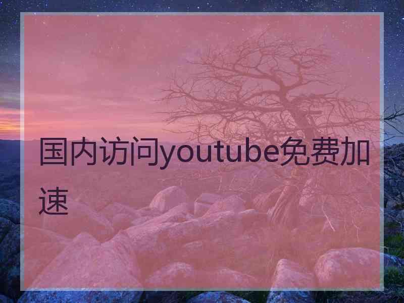 国内访问youtube免费加速