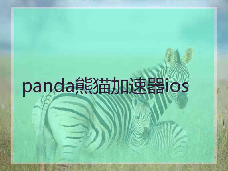 panda熊猫加速器ios