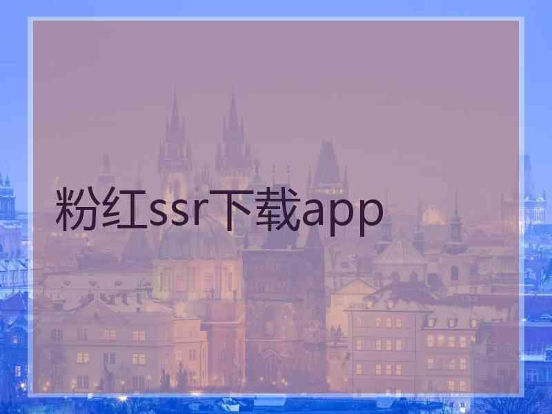 粉红ssr下载app