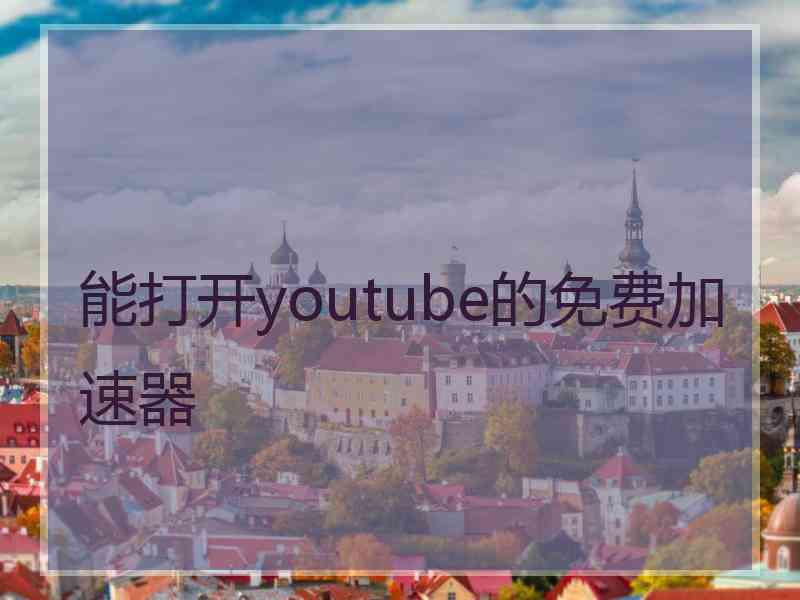 能打开youtube的免费加速器