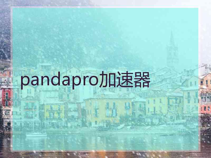 pandapro加速器