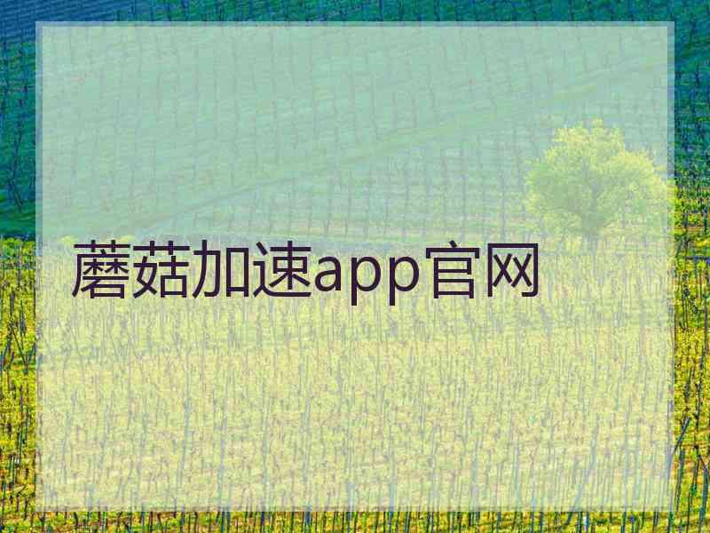 蘑菇加速app官网