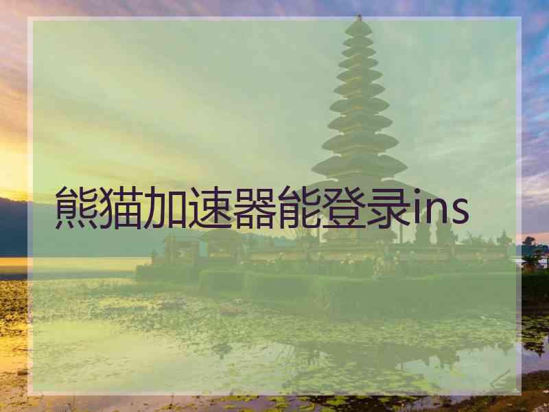 熊猫加速器能登录ins
