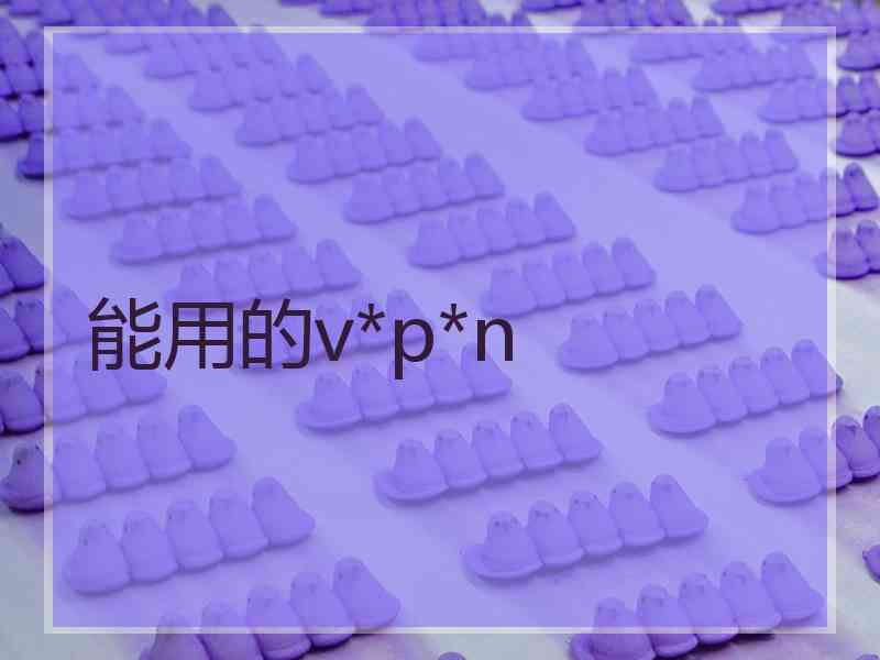 能用的v*p*n