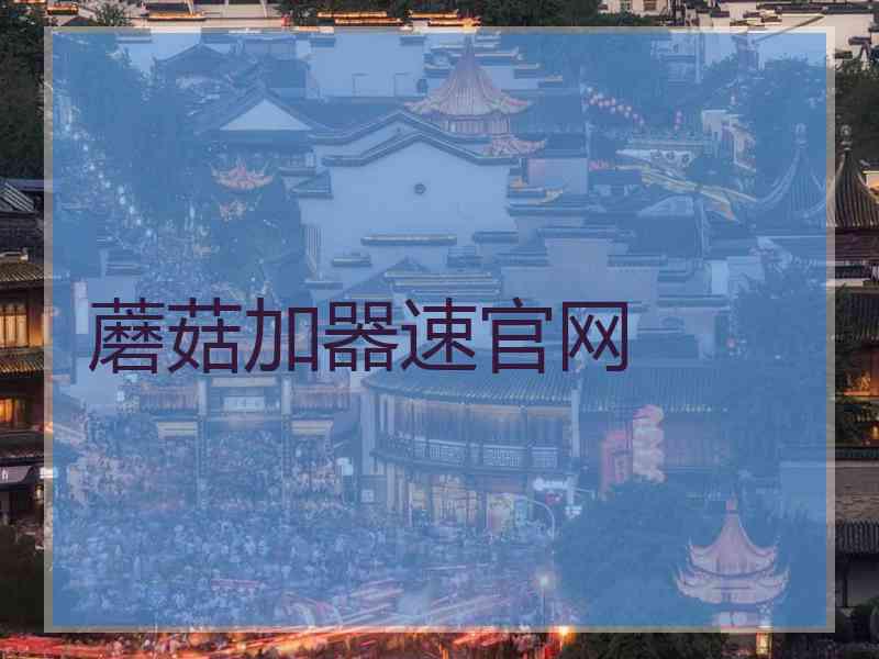 蘑菇加器速官网