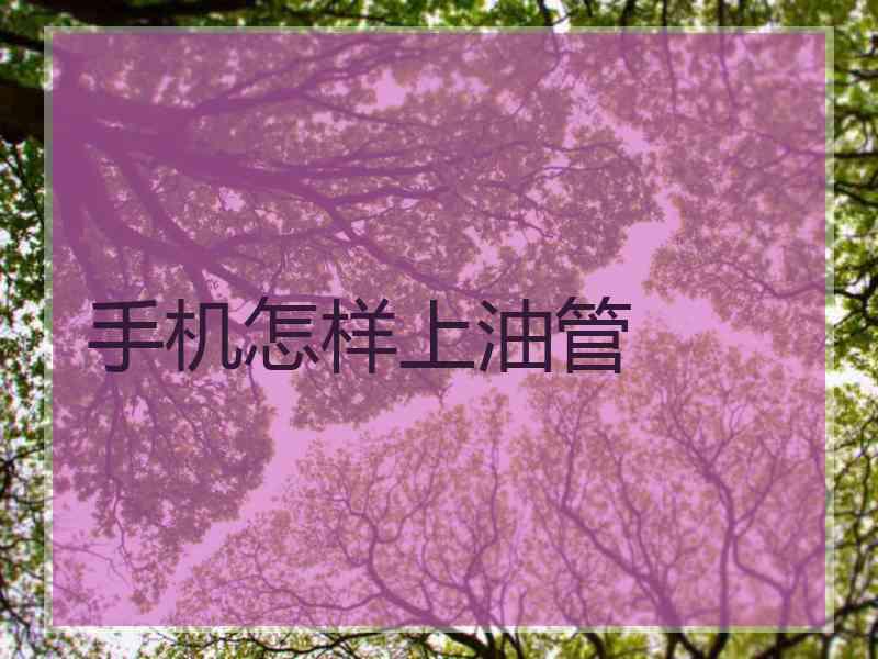 手机怎样上油管