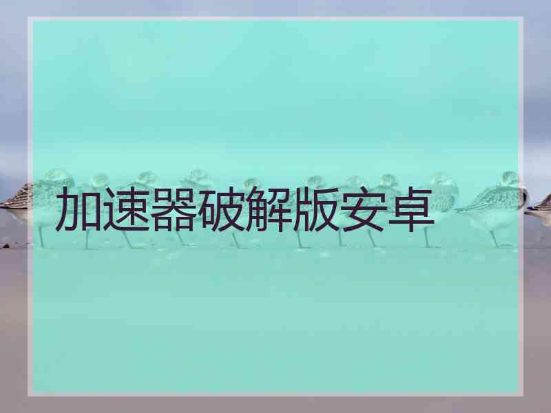加速器破解版安卓