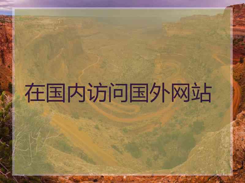 在国内访问国外网站