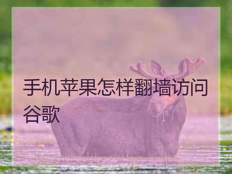 手机苹果怎样翻墙访问谷歌
