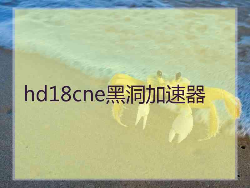 hd18cne黑洞加速器