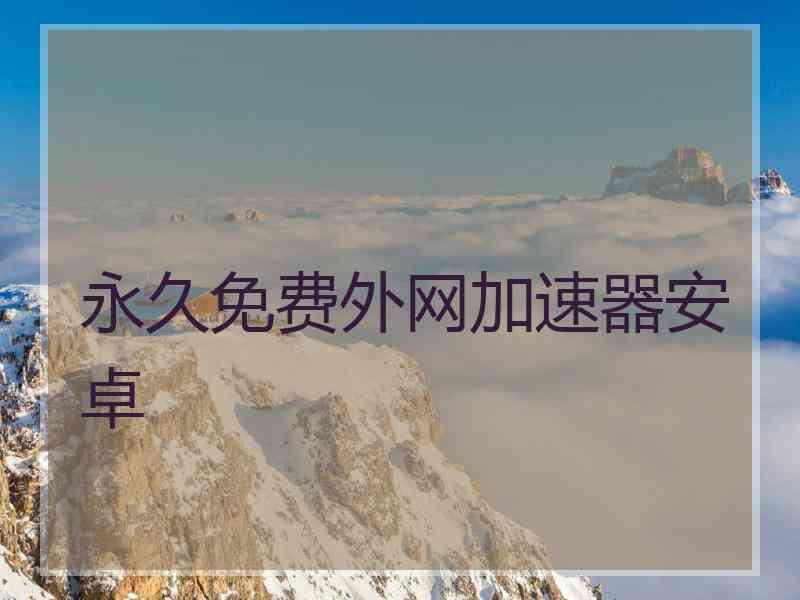 永久免费外网加速器安卓