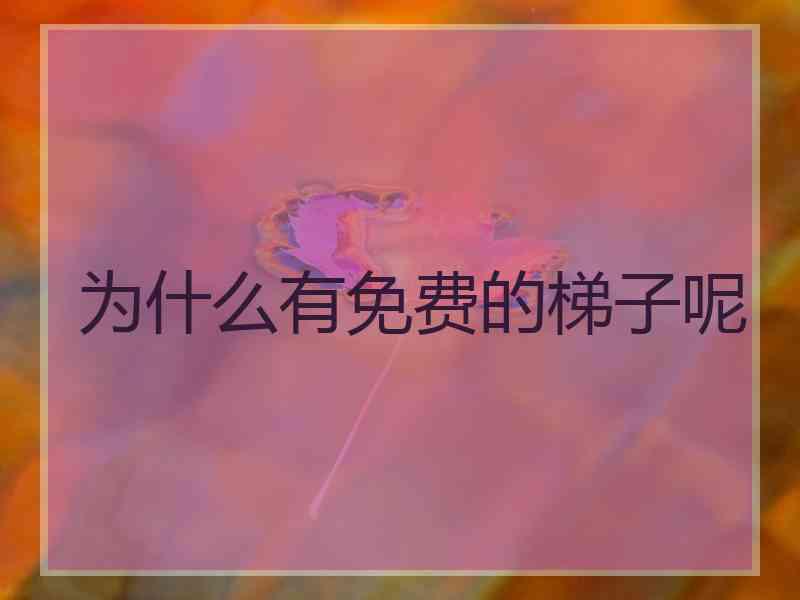 为什么有免费的梯子呢