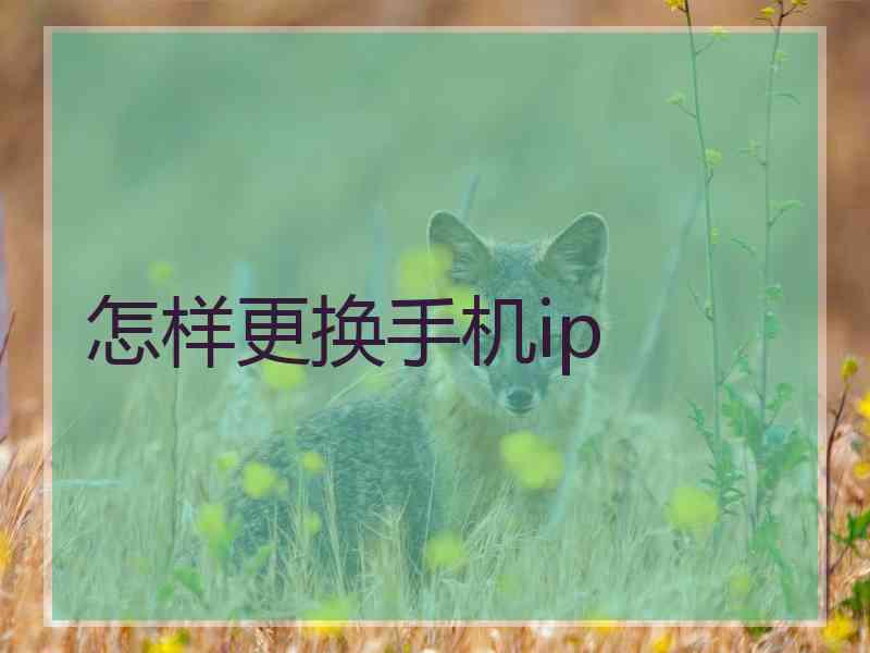 怎样更换手机ip