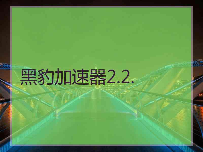 黑豹加速器2.2.