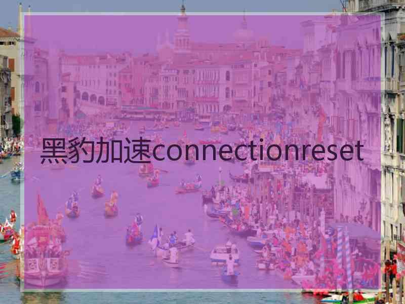 黑豹加速connectionreset