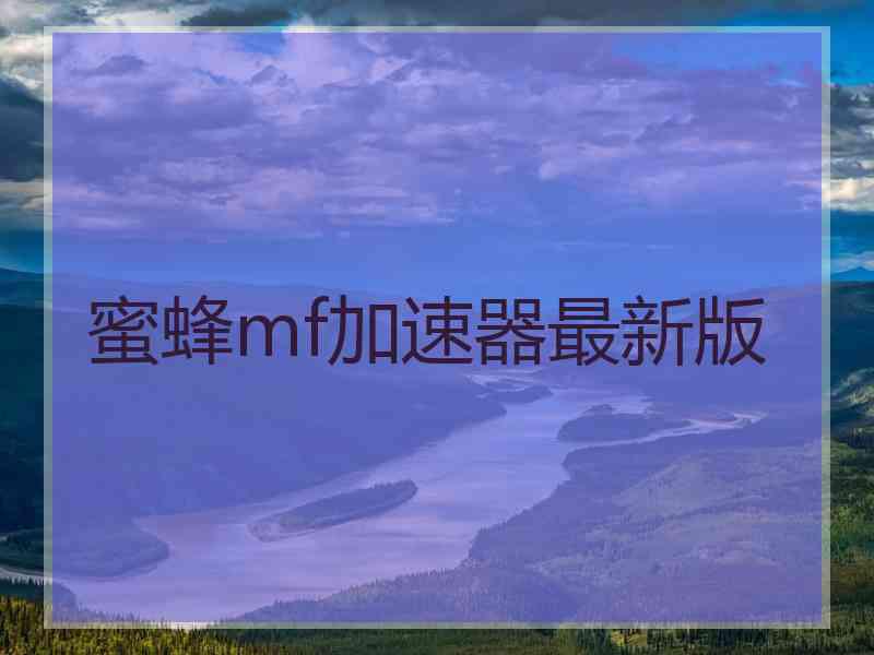 蜜蜂mf加速器最新版