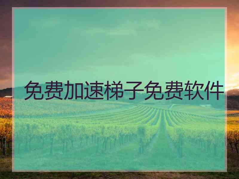 免费加速梯子免费软件