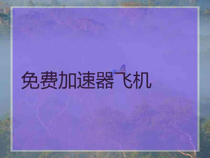 免费加速器飞机