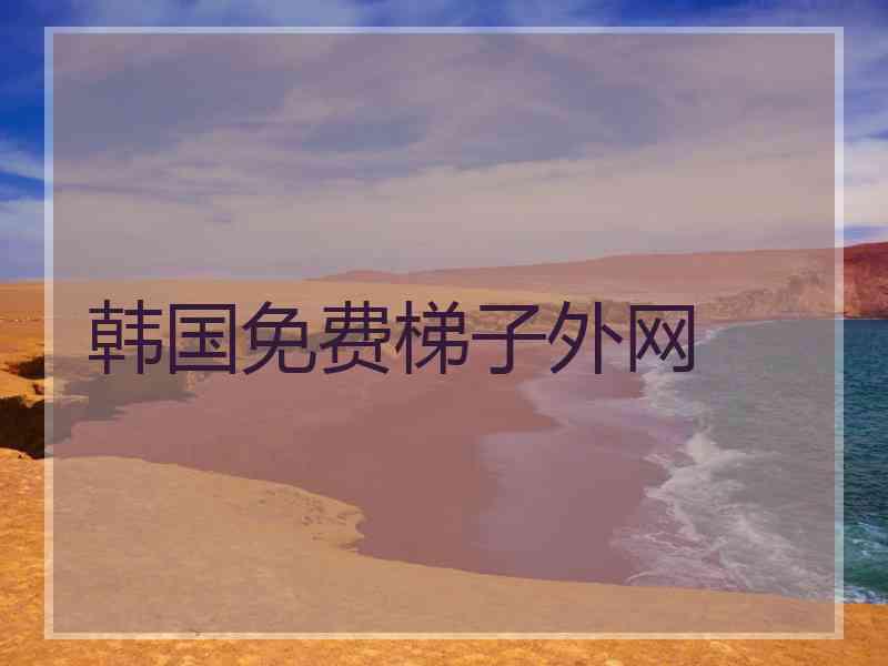 韩国免费梯子外网