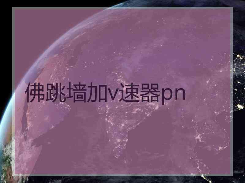 佛跳墙加v速器pn