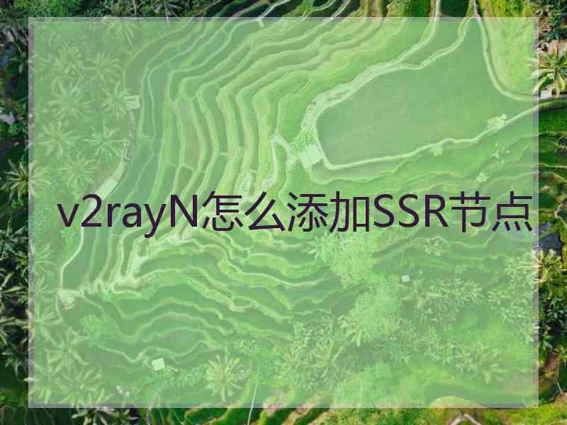 v2rayN怎么添加SSR节点