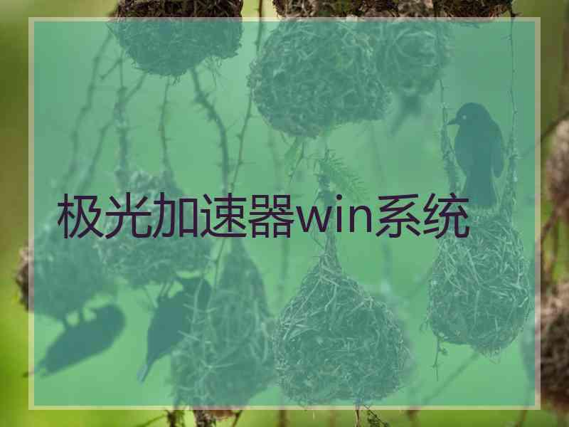 极光加速器win系统