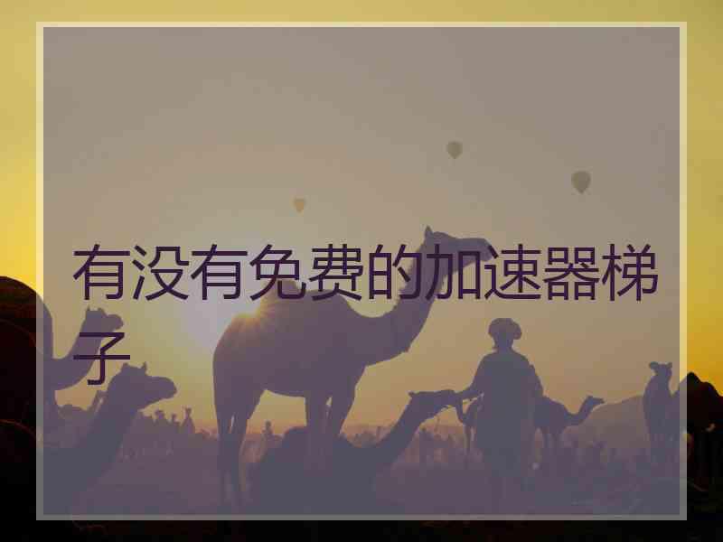 有没有免费的加速器梯子