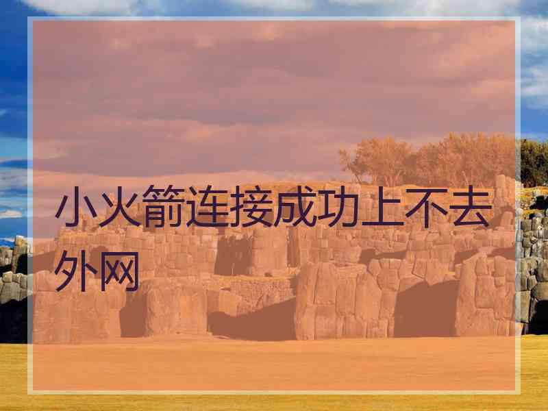 小火箭连接成功上不去外网