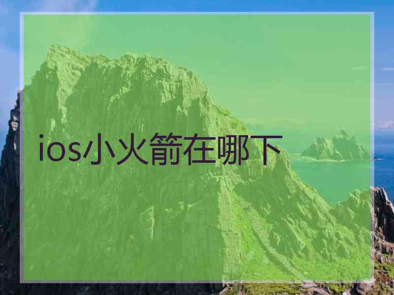 ios小火箭在哪下