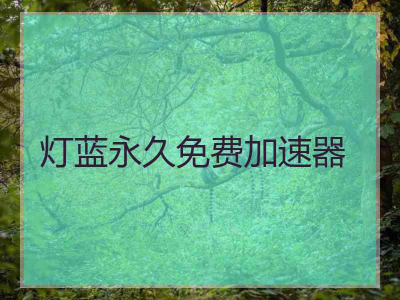 灯蓝永久免费加速器