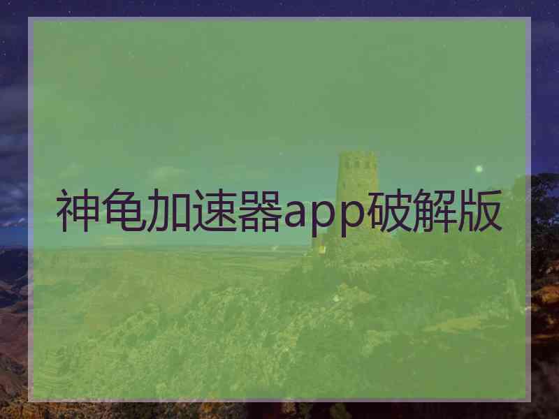 神龟加速器app破解版