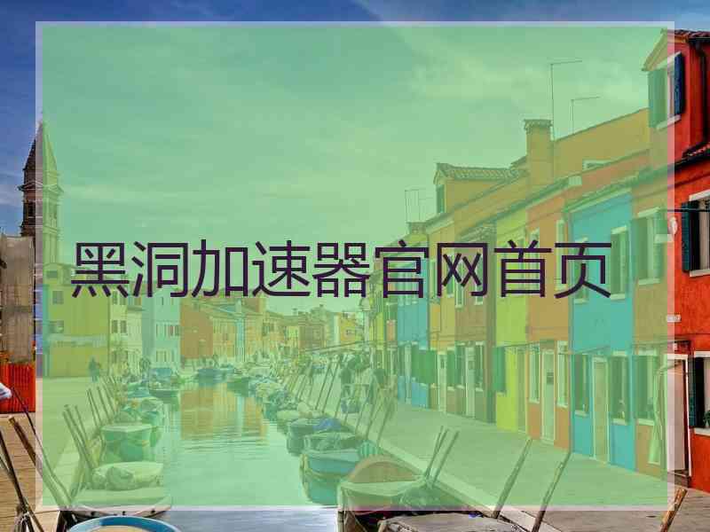 黑洞加速器官网首页