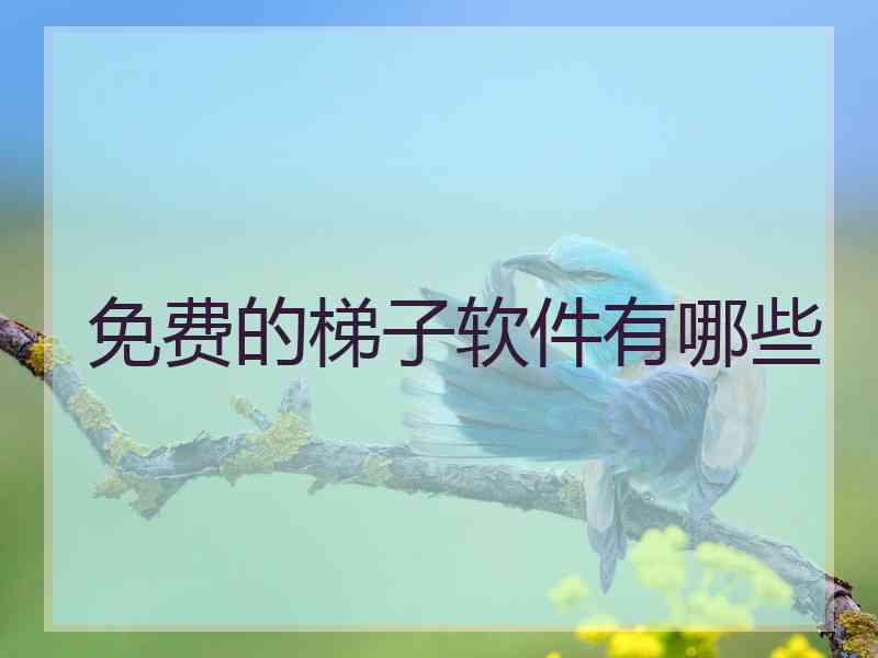 免费的梯子软件有哪些